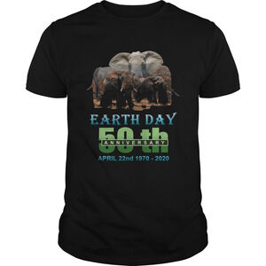Earth Day 50Th Anniversary Elephant Silhouette Elephant Shirt